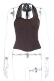 Halter Neck Corset Tank