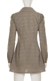 Button-Front Plaid Casual Dress