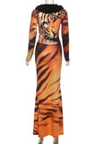Statement Tiger Print Skirt Set
