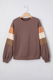 Colorblock Sleeve Casual Sweatshirt