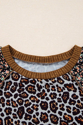 Mixed Print Long-Sleeve Pullover