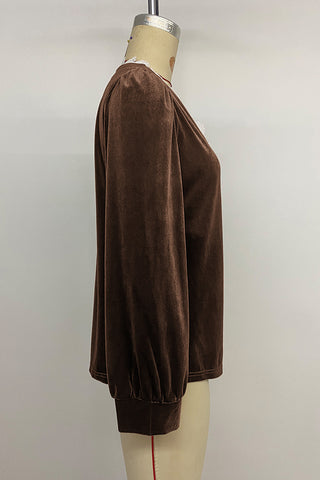 Lace-Trimmed Button-Front Blouse