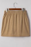 Button-Front Mini Skirt