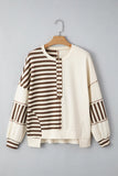 Striped Patchwork Oversized Hoodie