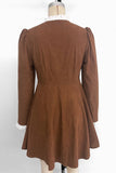 Vintage Button-Front Casual Dress