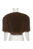 Chic Faux Fur Open-Front Jacket