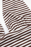 Striped Halter Neck Tank Top