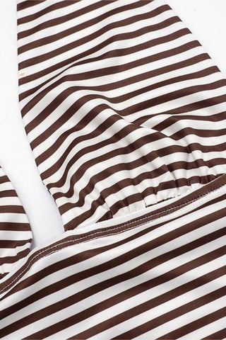 Striped Halter Neck Tank Top