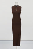 Sleeveless Midi Dress with Keyhole Detail