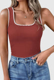 Scalloped Trim Tank Top