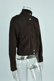 Chic High-Collar Fashion Jacket