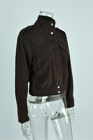 Chic High-Collar Fashion Jacket