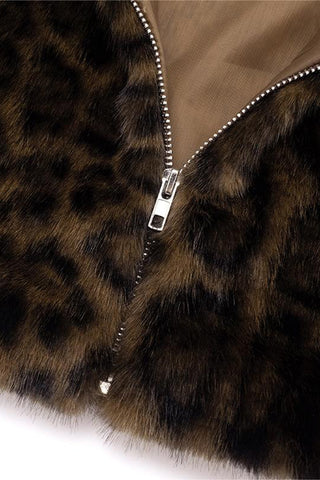 Cropped Leopard Print Jacket