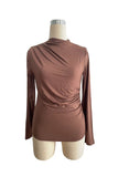 Elegant Ruched Long Sleeve Top