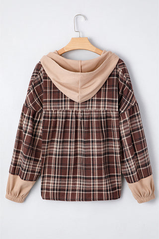Plaid V-Neck Sweatshirt