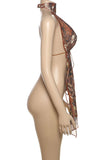 Halter Neck Tie-Waist Tank Top