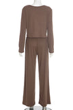 Tie-Front Two-Piece Pants Set