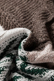Stylish Patchwork Knit Sweater