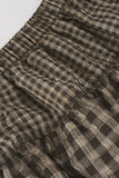 Tiered Gingham Maxi Skirt