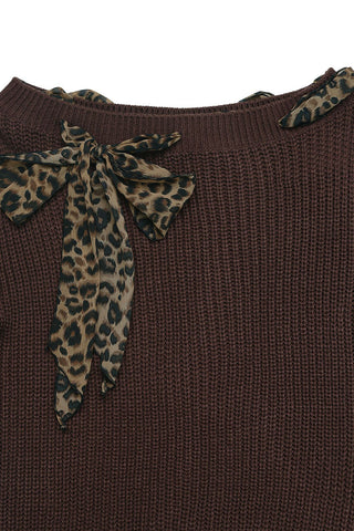 Off-Shoulder Sweater with Bow Detail
