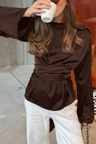 Chic Bell Sleeve Wrap Blouse