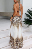 Halter-Neck Flowy Maxi Dress
