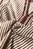 Striped Flutter Sleeve Blouse