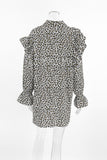 Ruffled Animal Print Blouse