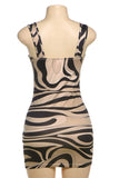 Abstract Patterned Casual Dress