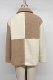 Cozy Patchwork Buttoned Jacket