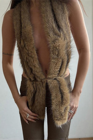Plush Draped Vest