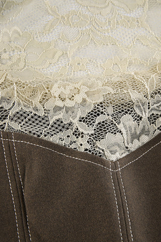 Lace-Trimmed Button-Front Vest