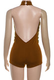 Faux Fur Halter Romper