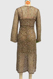 V-Neck Sequin Long Sleeve Dress
