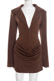 Stylish Ruched Casual Dress
