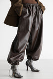 Elastic Waist Wide-Leg Casual Pants
