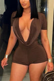 Deep V-Neck Romper
