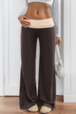 High-Waist Wide-Leg Casual Pants