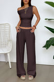 Off-Shoulder Top and Wide-Leg Pants Set