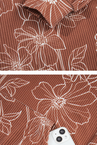 Floral Drawstring Hoodie