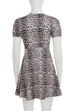 Tie-Front Casual Dress with Pattern