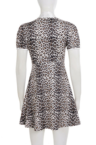 Tie-Front Casual Dress with Pattern