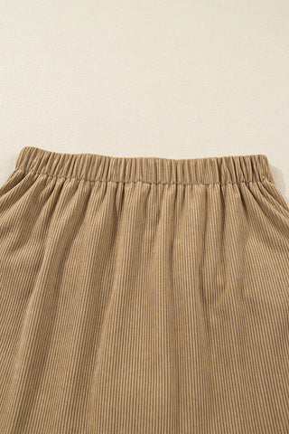 Button-Front Mini Skirt
