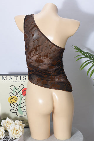 Asymmetrical Floral Tank Top