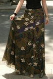Elegant Patterned Maxi Skirt