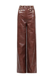 Eyelet Crop Top and Flared Pants Set