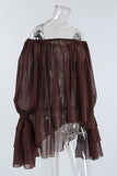 Off-Shoulder Ruffle Blouse