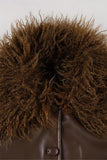 Fur Collar Leather Jacket