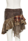 Asymmetrical Layered Mini Skirt