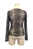 Sheer Leopard Long Sleeve Top